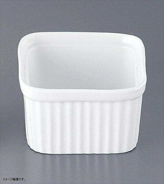 耐熱性陶器 四角スフレ M（6個入） 190c.c.