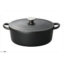 ル・クルーゼ (Le Creuset) ココット・オーバル マットブラック 25cm 2102