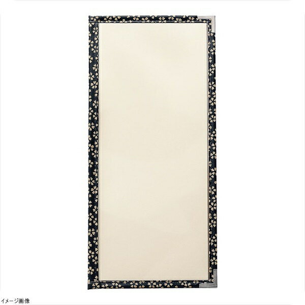 PP布地クリアテーピングメニューブック 桜柄 PTA－41S 黒