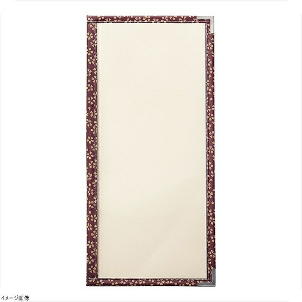 PP布地クリアテーピングメニューブック 桜柄 PTA－41S 赤