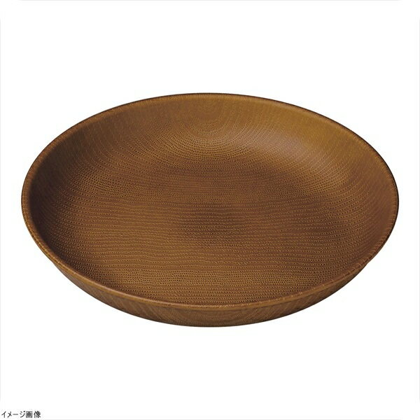 WOOD ラウンドプレート 21cm ブラウンル