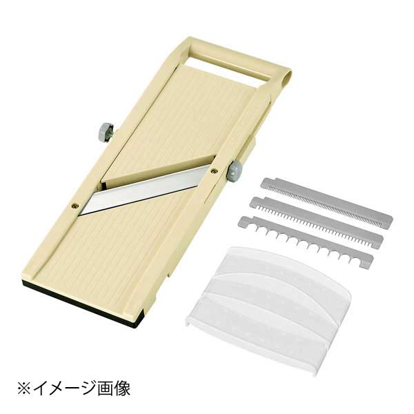 ※メーカー希望小売価格はメーカーカタログに基づいて掲載しています。(カタログ表示価格は消費税が含まれていません)●カタログコード:9-0665-0201●輪切り、紋切り、スライス、千切り、けん、ささがき、みじん切りができます。●厚み調整目盛り付き。●切れ味をさらに追及したプロ仕様です。●幅×奥行×高さ(mm):379×127×34●材質:【刃】ステンレス刃物鋼【本体】ABS樹脂【ホルダー】ポリプロピレン●厚み調整(mm):0.5~5●クシ刃切り幅(mm):荒/7・中/3・細/1