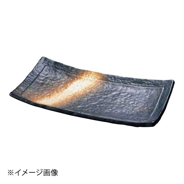 いぶし備前 長角細大皿 B03-41
