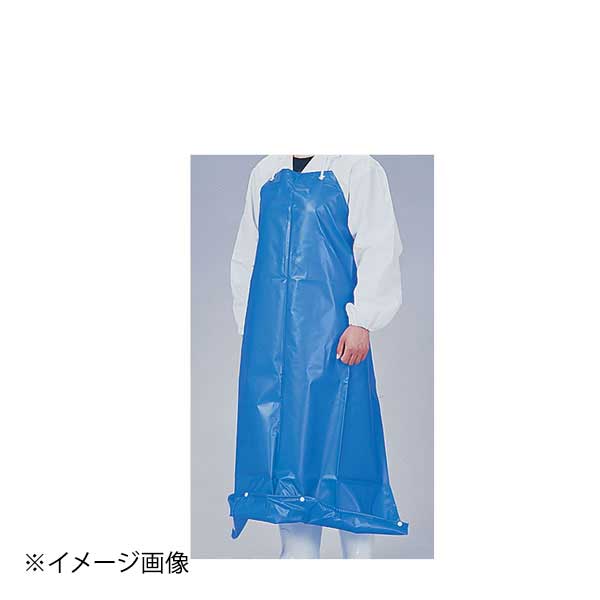 機能性エプロン ガードロン 塩ビ抗菌 ひもS ブルー