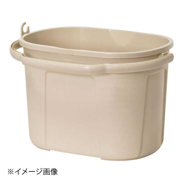 吉川国 ワイドバケツ19L オーバル ベージュ