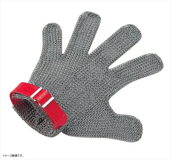 ニロフレックス メッシュ手袋5本指 M M5L-EF 左手用(赤)