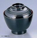 メラミン木目小丸椀 黒内朱 758F-BR 蓋