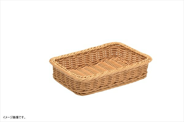 萬洋 樹脂製太渕ディスプレイかご 茶 大 91-023A