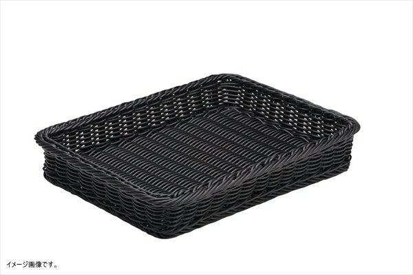 萬洋 樹脂製太渕ディスプレイかご 黒 特大 91-022B