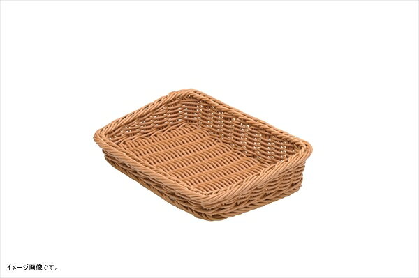 萬洋 樹脂製太渕ディスプレイかご 傾斜型 小 茶 91-028A