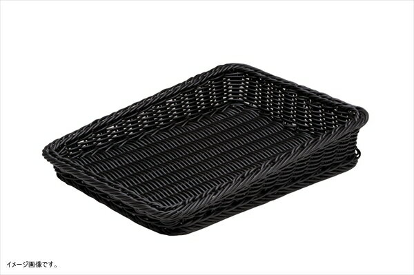 萬洋 樹脂製太渕ディスプレイかご 傾斜型 大 黒 91-027B