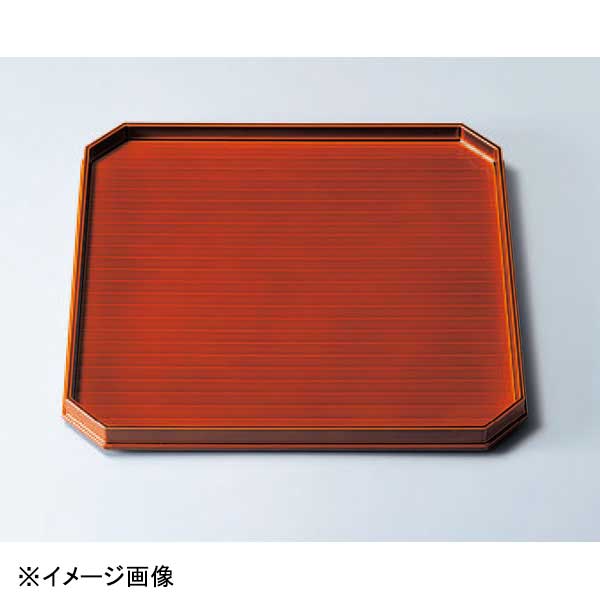 若泉漆器 尺1寸角さざ波盆 漆調春慶塗 B-24-68