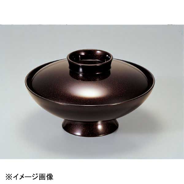 若泉漆器 6寸小槌煮物椀 茶パール 1-207-12