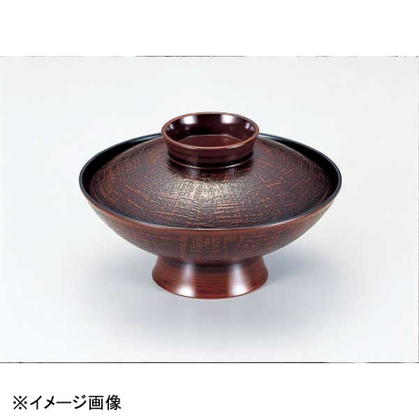 若泉漆器 6寸小槌煮物椀 栃布目 W-14-84