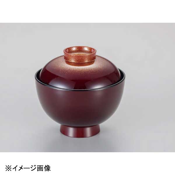 若泉漆器 3.6寸隅丸椀 溜/梨地ぼかし W-20-41