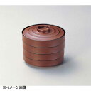 若泉漆器 (中)富士段付飯器 吟朱黒糸内黒塗 W-7-80