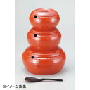 若泉漆器 亀甲飯器 朱 2人用 平付 W-9-17