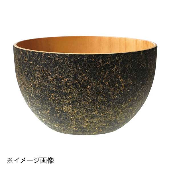 ヤマコー 用美 強化塗装・木製ボウル(中)乱糸ブラック 32513