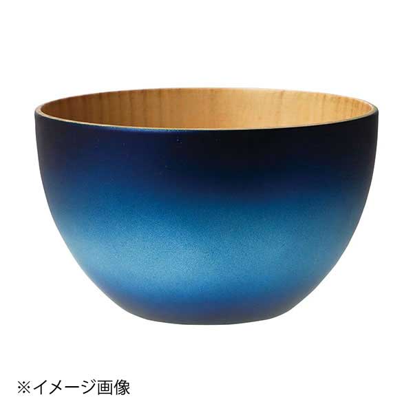 ヤマコー 用美 強化塗装・木製ボウル(中)グラデーションブルー 32515