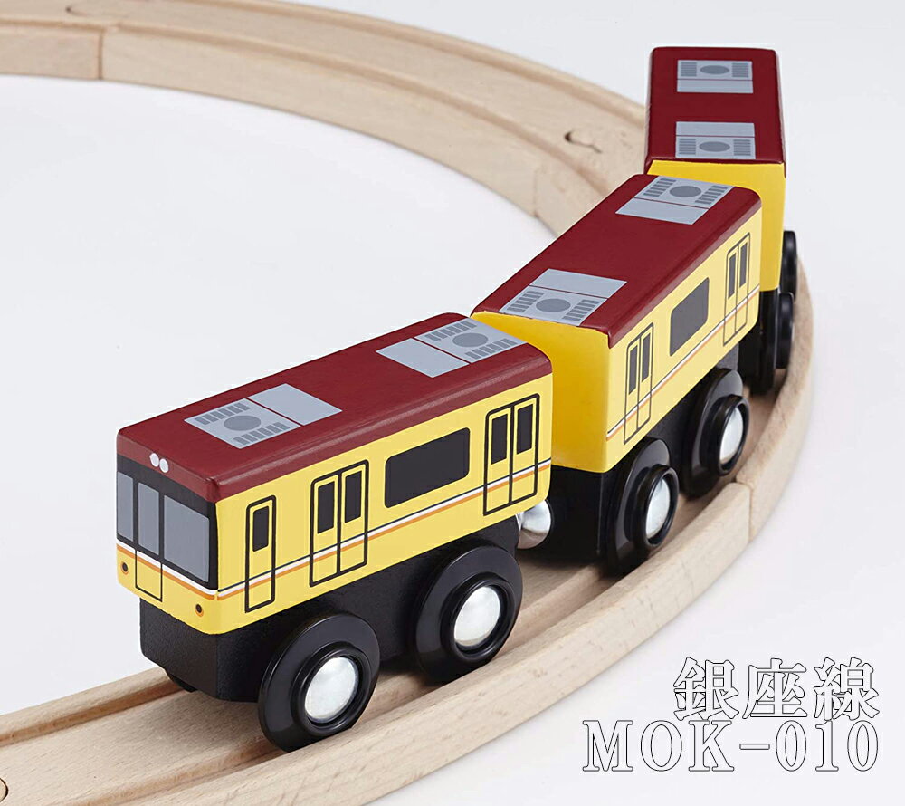 moku TRAIN 私鉄 モクトレイン 3両セット 電車 レール 木製 木のおもちゃ 3