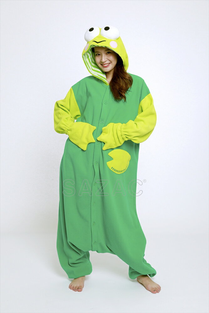 着ぐるみ けろけろけろっぴ サンリオ フリース 大人用 フリーサイズ パジャマ コスプレ 仮装 SAZAC サザック SAN-1714