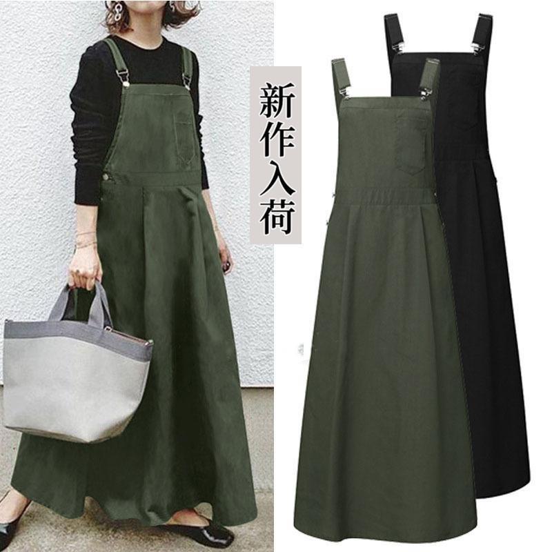 レディース サスペンダースカート 秋冬 サロペットスカート ジャンパースカート ゆったり 通勤 ボトムス 体型カバー レディース 20代 30代 40代 おしゃれ