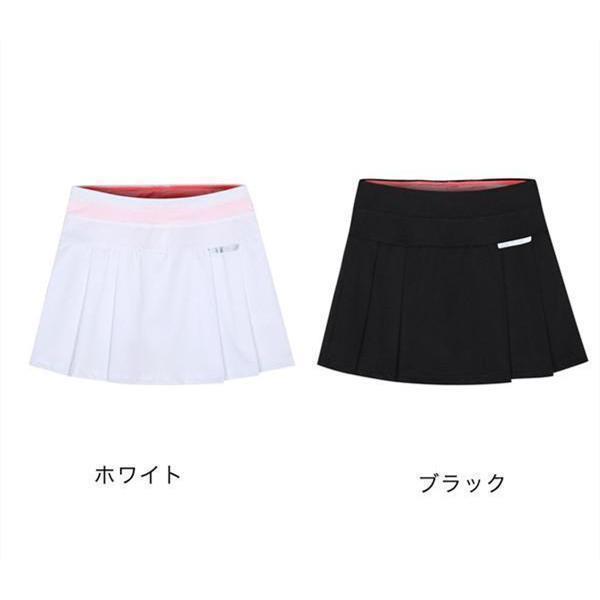 送料無料 スカート レディース ゴルフウェア ゴルフスカート ウエストゴム リボン...