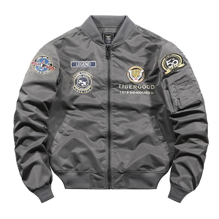 アウター メンズ 秋物 ジャケット MA-1 MA1 フライトジャケット ジャンパー 刺繍 アウター ミリタリージャケット 秋物 薄手 厚手