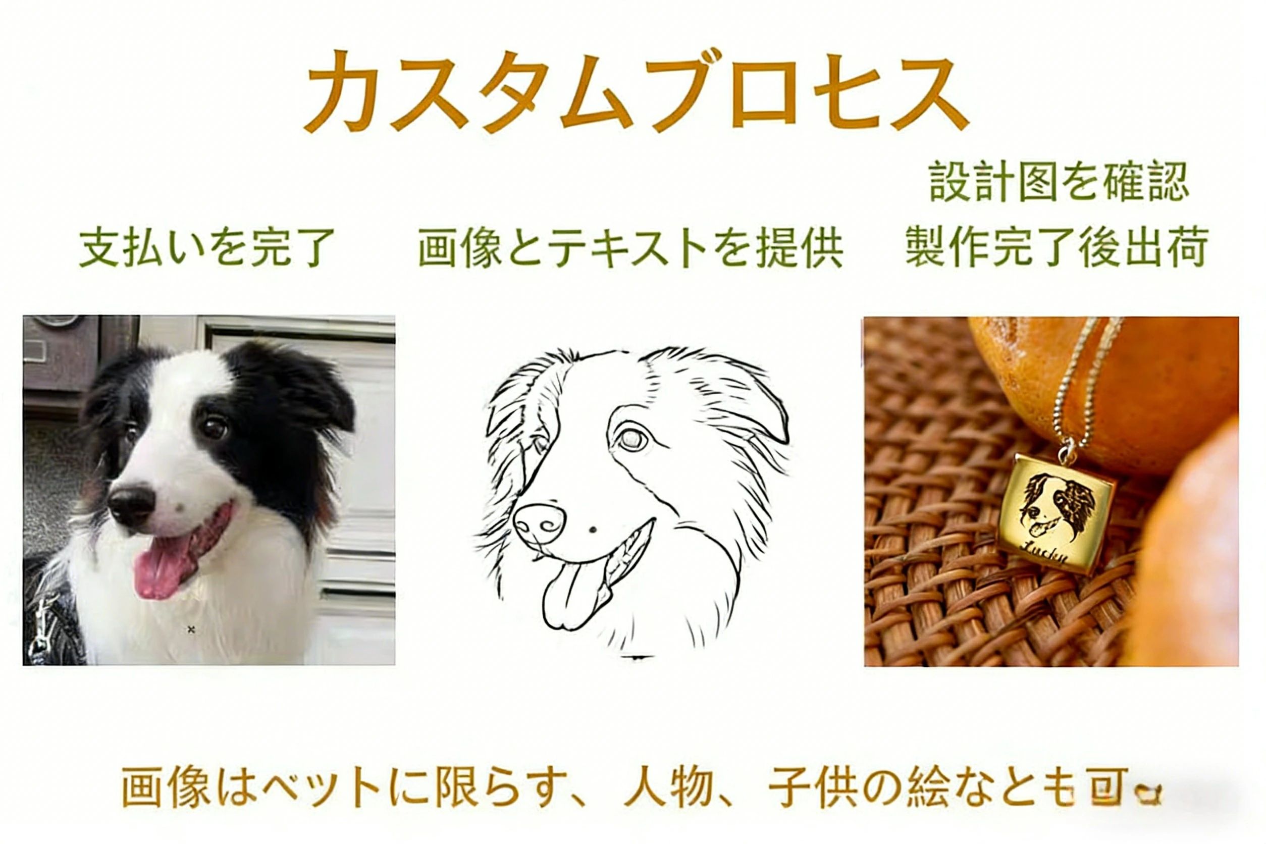 オリジナル ネックレス アクセサリー オーダーメイド ペット オーダーメイド 癒しグッズ 犬 猫 動物 かわいい クリスマス プレゼン — vista 3
