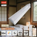 LEDベースライト 10000lm 逆富士型【リモコン付き調光調色タイプ】led照明器具 長方形 スマホ操作 リモコン 40W型2灯相当 高輝度 LED蛍光灯 器具一体型照明 天井直付型 防犯タイマー付き 照明 LED照明器具 125cm キッチンライト 防震 薄型 玄関 車庫 倉庫 工場 施設照明