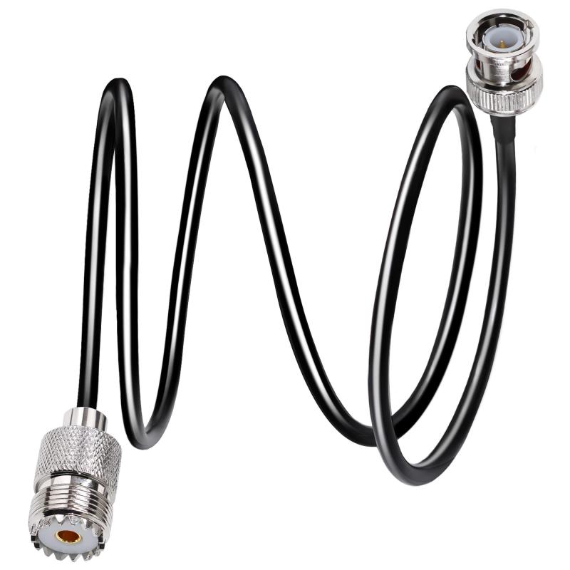 Rakuten - BNC-UHF VHF ジャンパーケーブル RG58 TUOLNK BNC オスプラグ PL259 SO239 メスジャック延長ケーブル 3.3フィート（1M）CBラジオ用 PL 259 BNC ピグテール 同軸ケーブル