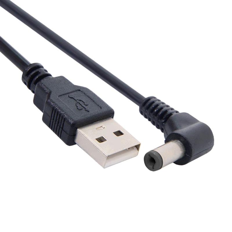 chenyang USB 2.0 Type A オス - 5.5 x 2.5mm DC 5V 電源プラグ バレルコネクタ 充電ケーブル 80cm