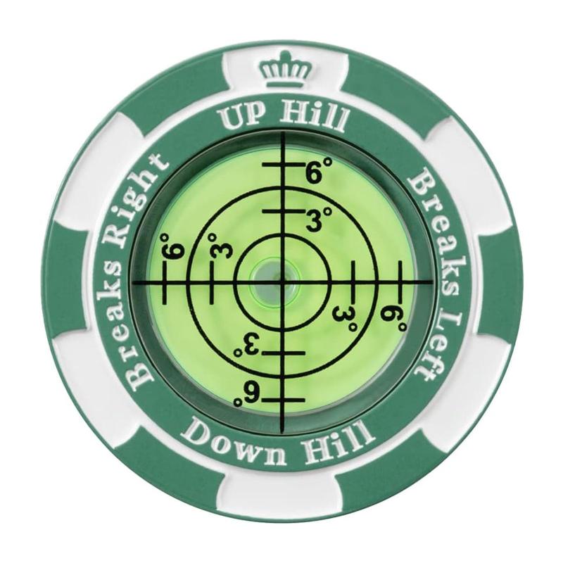 ゴルフ マーカー マグネット パッティング ガイド 丸形気泡水平器 水準器 高精度 目盛り付き ゴルフグリーン傾斜計 ゴルフマーカー パター練習用 ボールマーカー グランドゴルフ用品