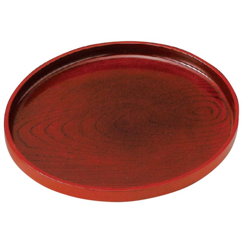 山下工芸(Yamasita craft) ケヤキ彫〈ノンスリップ〉33cm丸盆 33×33×2.5cm 11615440