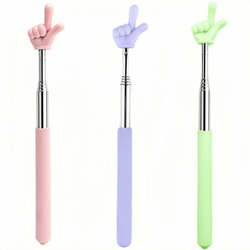 教師ポインター 指示棒 伸縮式 セット 指示棒ポインター 伸縮棒 握りやすい 滑り止め かわいい 伸縮式教師用ポインター ハンドポインター 伸縮自在 指し棒 教室 幼稚園 研修 会議 授業用品