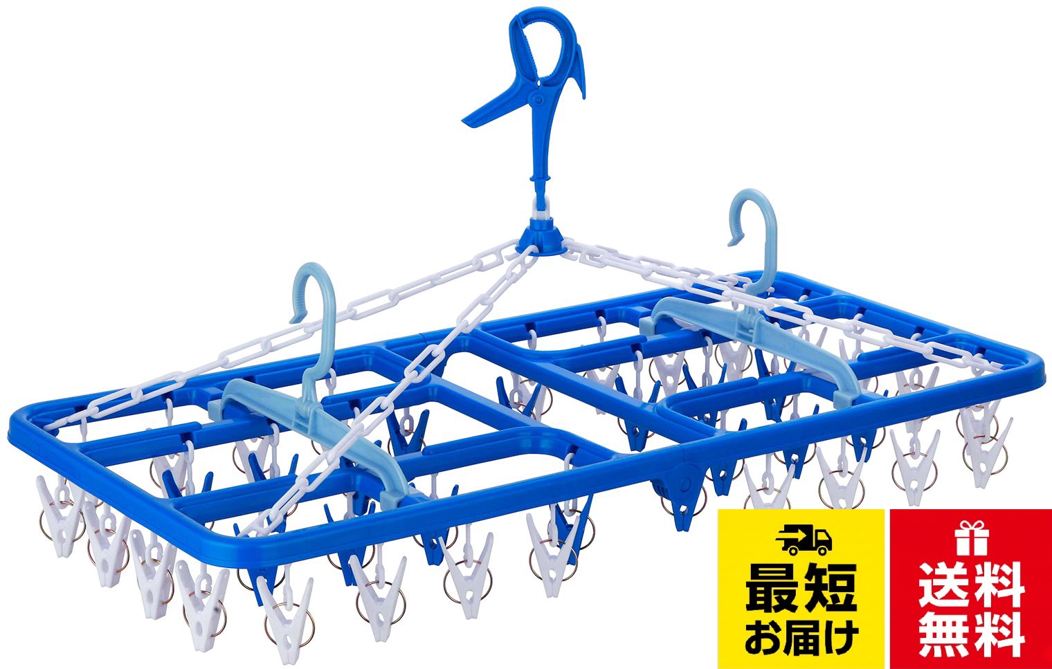 商品サイズ:幅730×奥行380×高さ360mm。重量:704g。材質:本体/ポリプロピレン吊り部/被膜鉄線。原産国:中国ニシダ 角ハンガー プラ40・マーク2 / プラ40マーク2