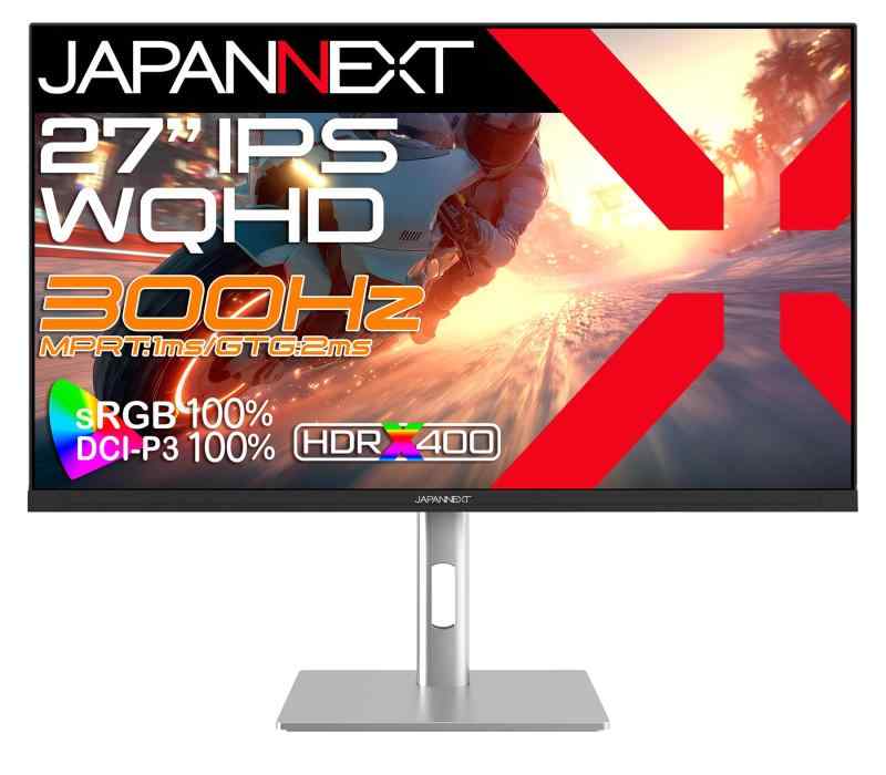 JAPANNEXT 27����� IPS�ѥͥ���� 300Hz/1ms(MPRT)�б� WQHD(2560x1440)������ �����ߥ󥰥�˥��� JN-IPS27G300Q-HSP HDMI DisplayPort sRGB:100% DCI-P3:100