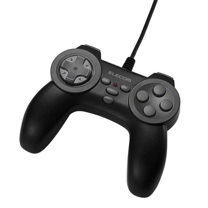 乐天商城 - 【2006年モデル】エレコム ゲームパッド USB接続 連射機能付 10ボタン JC-U2410TBK