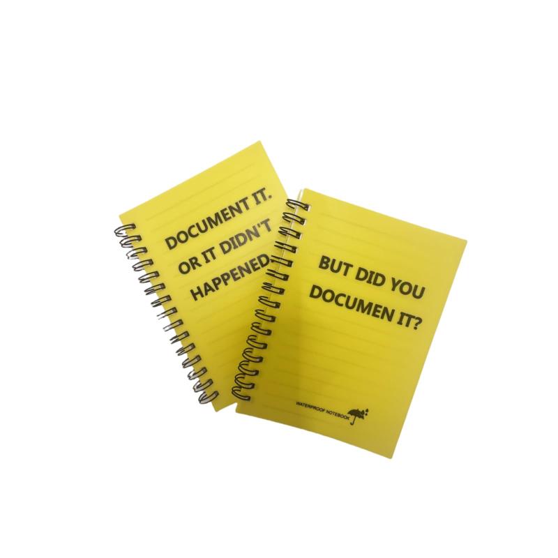 But Did You Document It – ミニメモ スパイラル リングノート A7 横罫 6mm 2冊