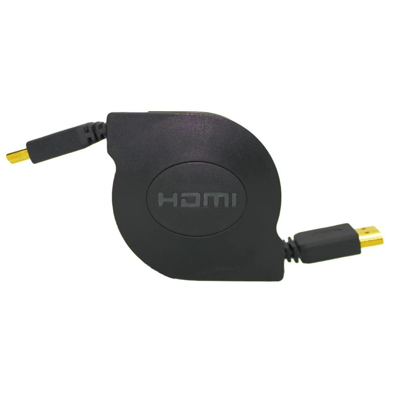 乐天商城 - HDMIケーブル（巻取り式） 1.8m HDMI2.0 プレミアムハイスピード 4K/60Hz対応(3840×2160ドット） 転送速度18Gbps HDR対応 ブラック