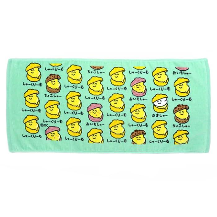 Rakuten - フェイスタオル [しゅーくりーむさん] プリント ロングタオル おえかきシリーズ