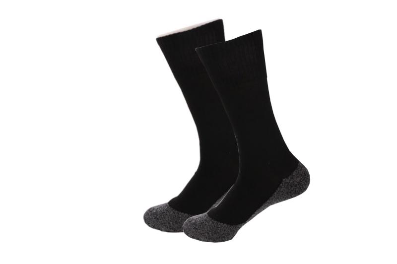 [Rose] 35度キープ ソックス 男女兼用 靴下35度下熱反射 足の冷えない不思議なくつ下 ハイソックス 厚手 足冷え専用 フリーサイズ 黒色 1足分(2個入)