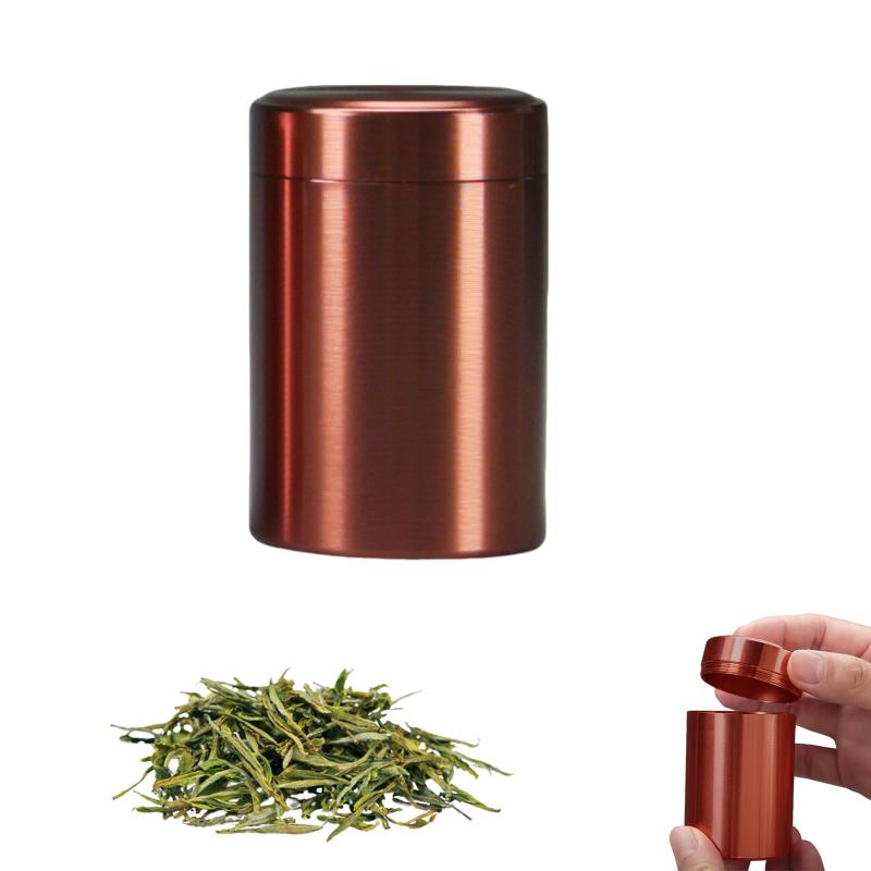 お茶缶 ステンレス製 茶筒 茶缶 お茶入れ コーヒー 紅茶茶筒 アルミ収納瓶 ポータブル 気密保存容器 キャニスター 茶器