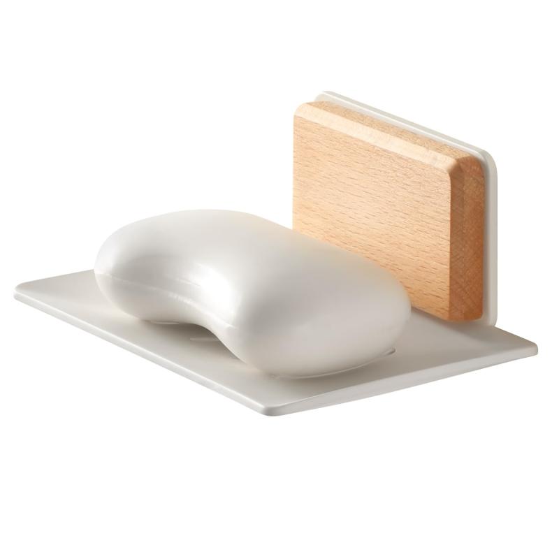 石鹸置き ソープディッシュ ソープトレー 石鹸ホルダー 石鹸置き ソープホルダー 水切りアルミ 防水防錆 多機能 浴室 洗面台 収納ケース（ホワイト）