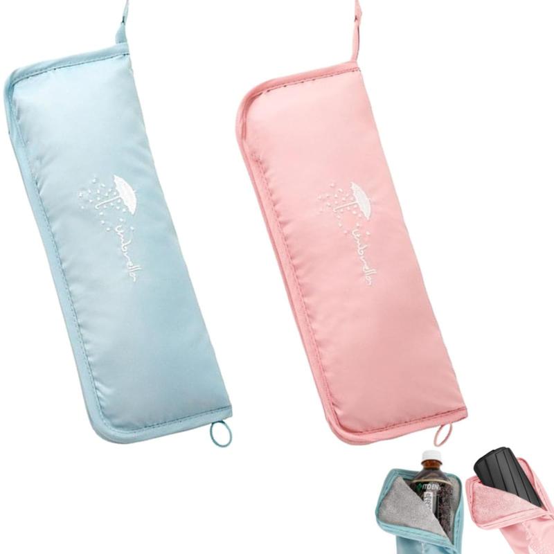 傘カバー 2個セット 折りたたみ傘 用 マイクロファイバー 折りたたみ傘袋 速乾性 超吸水 ポータブルで..