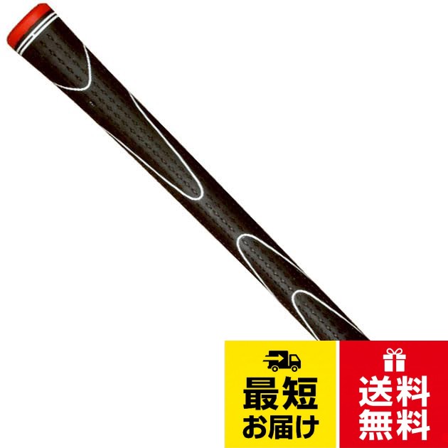 入数:1本。口径:60。重量:約50g。素材:TPR(サーモプラスチックラバー)。バックラインありレザックス(LEZAX) TEE-OFF TPRゴルフグリップ 単品 バックラインあり ブラック×レッド TOGP-1779