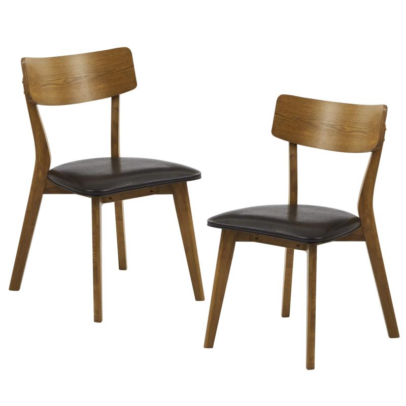 関家具(Sekikagu) 大川家具 ダイニングチェア ブラウン 座面高46(cm) 座面PVC ピンゴ 2脚入り 331562