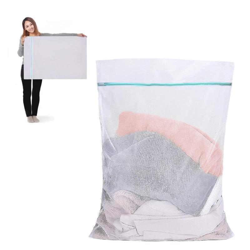 洗濯ネット 特大 大きめ 角型 細かい編目 ランドリーネット 縦型 ドラム式 洗濯機対応 衣類損傷防止 布団 毛布 カーテン スーツ 大きい服