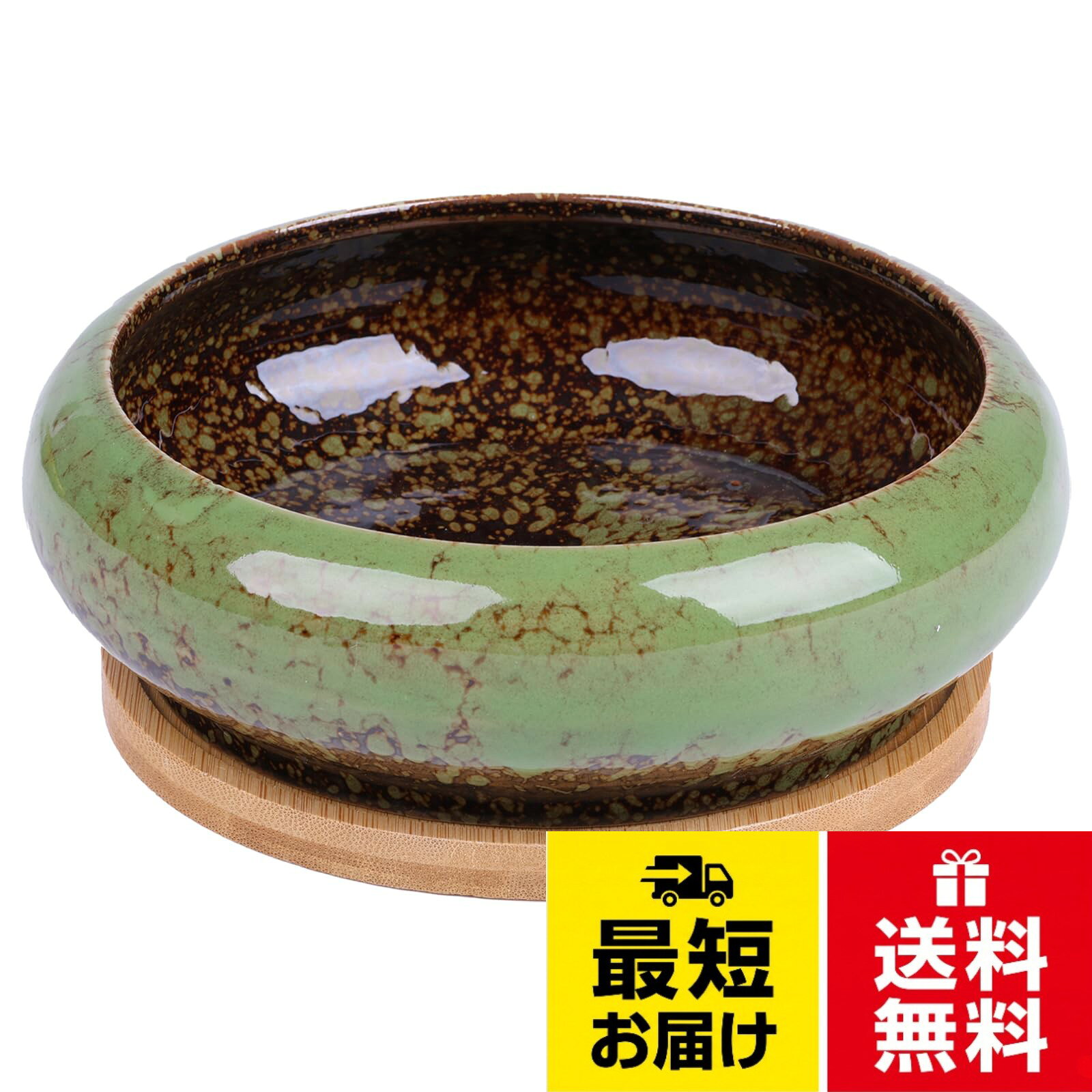 【送料無料】[S.T.S.G] 鉢 プランター 植木鉢 陶器 多肉植物 和風 観葉植物 盆栽 円形 外径15.5cm 底穴 受け皿