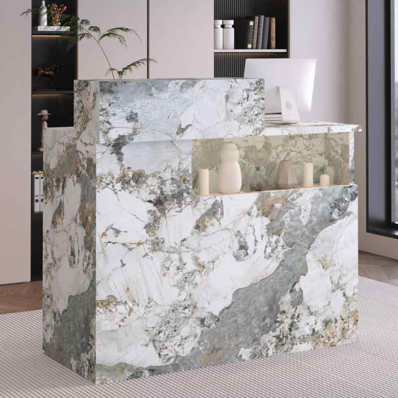 レジカウンター 受付カウンター 受付カウンター デスク 小型受付カウンターテーブル 美容室・理容室・..